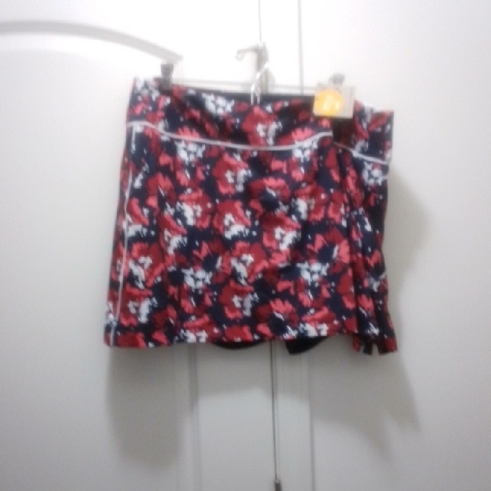 Puma Red and Blue Floral Mini Skort